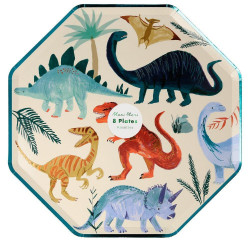 Store Dinosaur Riget Middagstallerkner fra Meri Meri