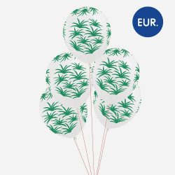 5 balloner med blad print fra My Little Day