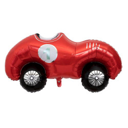 Rød racer folie ballon fra Meri Meri