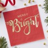 Røde juleservietter med guld skrift fra GingerRay