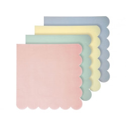 20 pastel servietter med blonde kant fra Meri Meri