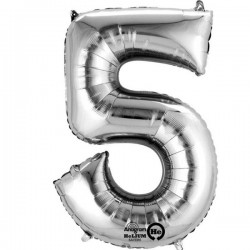 Sølv 5 bogstavsballon