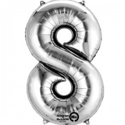 Sølv 8 bogstavsballon