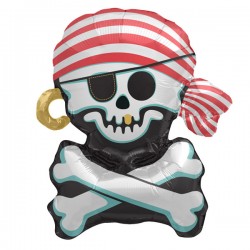 Pirat Dødningehoved ballon til sørøverfest