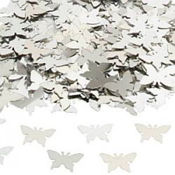 Sølv Sommerfugle konfetti