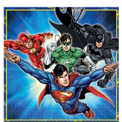 Justice League servietter til den lille superhelts fødselsdag